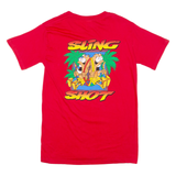 GILDAN Slingshot Ayia Napa Cyprus Womens T-Shirt Red S