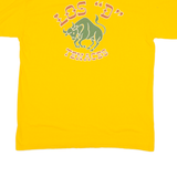 GILDAN Mens T-Shirt Yellow L
