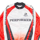 OLDPA Cycling Full-zip Mens Jersey White Long Sleeve XL