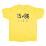 GILDAN Womens Band T-Shirt Yellow 3XL