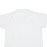 CHAPS Mens T-Shirt White Button Neck M
