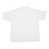 CHAPS Mens T-Shirt White Button Neck M
