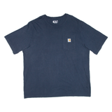 CARHARTT Loose Fit Mens T-Shirt Blue XL