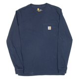 CARHARTT Womens T-Shirt Blue Long Sleeve XS