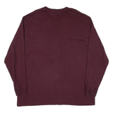 CARHARTT Loose Fit Mens T-Shirt Maroon Long Sleeve XL
