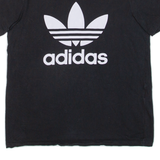 ADIDAS Womens T-Shirt Black UK 14