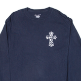 CHAMPION Jesus Mens T-Shirt Blue Long Sleeve L