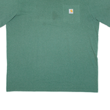 CARHARTT Tall Loose Fit Mens T-Shirt Green XL