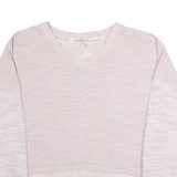 CALVIN KLEIN PERFORMANCE Cropped Womens Jumper Pink V-Neck Tight Knit M