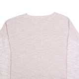 CALVIN KLEIN PERFORMANCE Cropped Womens Jumper Pink V-Neck Tight Knit M