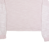 CALVIN KLEIN PERFORMANCE Cropped Womens Jumper Pink V-Neck Tight Knit M