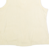 MISSK Womens Cardigan Cream V-Neck 80s Cable Knit Sleeveless UK 14