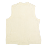 MISSK Womens Cardigan Cream V-Neck 80s Cable Knit Sleeveless UK 14