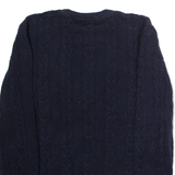 NAUTICA Mens Jumper Blue Crew Neck Cable Knit L