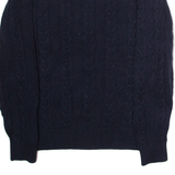 NAUTICA Mens Jumper Blue Crew Neck Cable Knit L