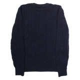 NAUTICA Mens Jumper Blue Crew Neck Cable Knit L