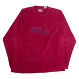 FILA Mens Fleece Red Crew Neck XL