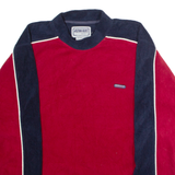 ARIZONA BLUES Mens Fleece Red Colourblock High Neck 90s M