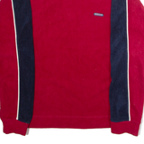 ARIZONA BLUES Mens Fleece Red Colourblock High Neck 90s M