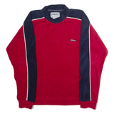 ARIZONA BLUES Mens Fleece Red Colourblock High Neck 90s M