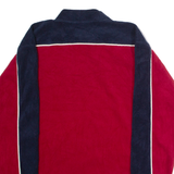 ARIZONA BLUES Mens Fleece Red Colourblock High Neck 90s M