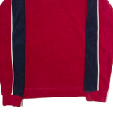 ARIZONA BLUES Mens Fleece Red Colourblock High Neck 90s M