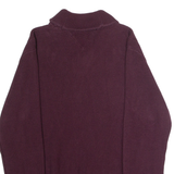 TOMMY HILFIGER Shawl Collar Mens Jumper Maroon Roll Neck Waffle Knit XL