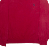 CHAPS Mens Jumper Red V-Neck Tight Knit L