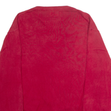 CHAPS Mens Jumper Red V-Neck Tight Knit L