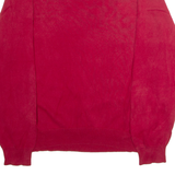 CHAPS Mens Jumper Red V-Neck Tight Knit L