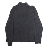 POLO RALPH LAUREN Mens Jumper Grey 1/4 Zip Tight Knit L