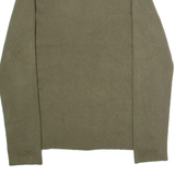 CALVIN KLEIN Womens Jumper Green Collared Tight Knit L