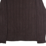 NAUTICA Mens Jumper Brown Crew Neck Tight Knit XL