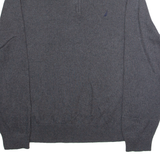 NAUTICA Mens Jumper Grey 1/4 Zip Tight Knit XL