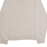 NAUTICA Mens Jumper Beige 1/4 Zip Tight Knit M