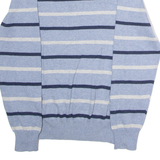 NAUTICA Mens Patterned Jumper Blue Striped Crew Neck Tight Knit S