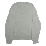 POLO RALPH LAUREN Mens Jumper Grey V-Neck Tight Knit XL