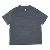 KANGOL Mens T-Shirt Grey Button Neck 2XL