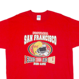 GILDAN Football San Francisco Mens T-Shirt Red USA XL