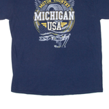 BRISCO Michigan Usa Mens T-Shirt Blue USA L