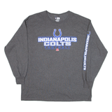 NFL Indianapolis Colts Football Mens T-Shirt Grey Long Sleeve USA XL