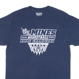 GILDAN Mines Basketball Mens T-Shirt Blue USA M