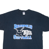 GILDAN Demopolis Tigers Softball Mens T-Shirt Blue USA XL
