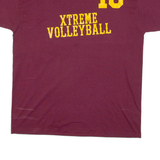 RUSSELL ATHLETIC Xtreme Volleyball Mens T-Shirt Maroon USA XL
