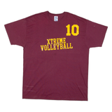 RUSSELL ATHLETIC Xtreme Volleyball Mens T-Shirt Maroon USA XL
