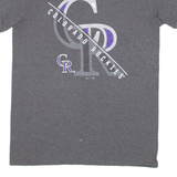 MAJESTIC Colorado Rockies Mens T-Shirt Grey USA S