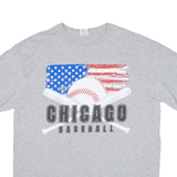 DELTA Chicago Baseball Mens T-Shirt Grey USA L