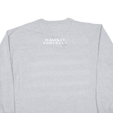 RUSSELL ATHLETIC Hawaii Football Mens T-Shirt Grey Long Sleeve USA L