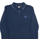 PRETTY GREEN Mens Polo Shirt Blue Long Sleeve XS