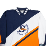 SOUTHPOLE Mens Polo Shirt Orange Striped Long Sleeve 2XL